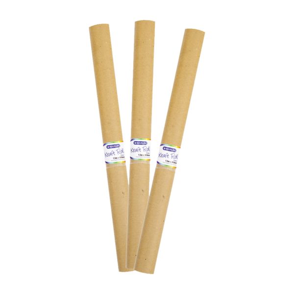 Marlin - Brown Banded Kraft Rolls 480mm x 1.5m x 50