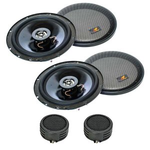 AudioFusion AF-602 6.5" 400w 2-Way Coaxial Car Speakers &amp; Evo Tweeters