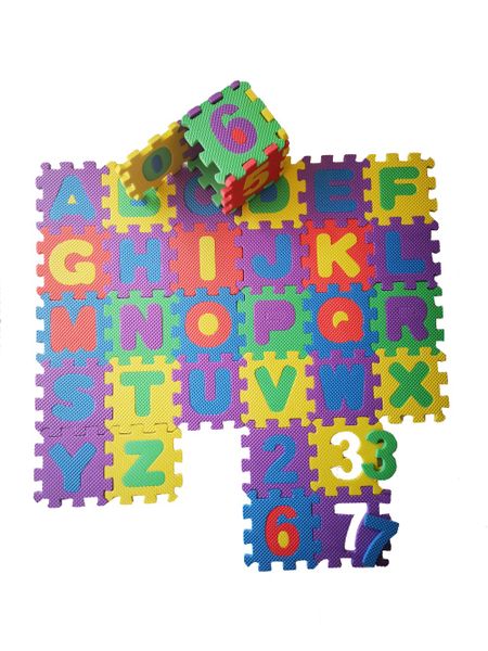 Alphabet &amp; Number Educational EVA Foam Floor Mat - 36 Pieces x 9cm x 9cm