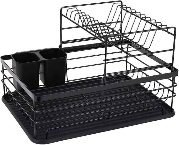 Decorum and Co - Slate Stack 2-Tier Dish Rack
