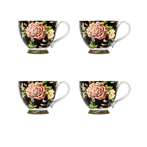 JENNA CLIFFORD - Botanica Rose Grande Mug in Gift Box Set of 4
