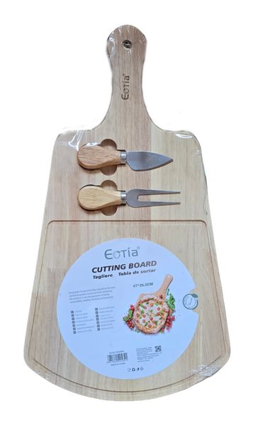 Eotia 26.5cm Rectangular Cutting Board with Fork and Knife