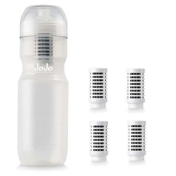 JOJO Water Filter Bottle - White - Bundle
