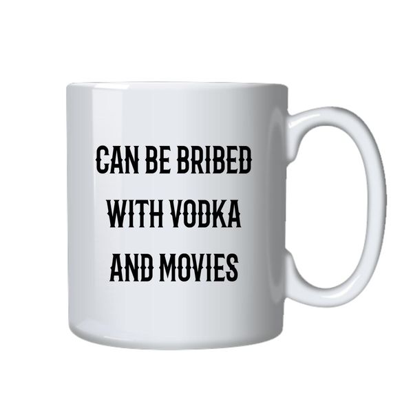 Vodka and Movies Coffee Mug - Best Funny Novelty Cup Gift Film Enthusiasts