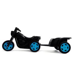Kids Black Scooter-Bike &amp; Trailer Set