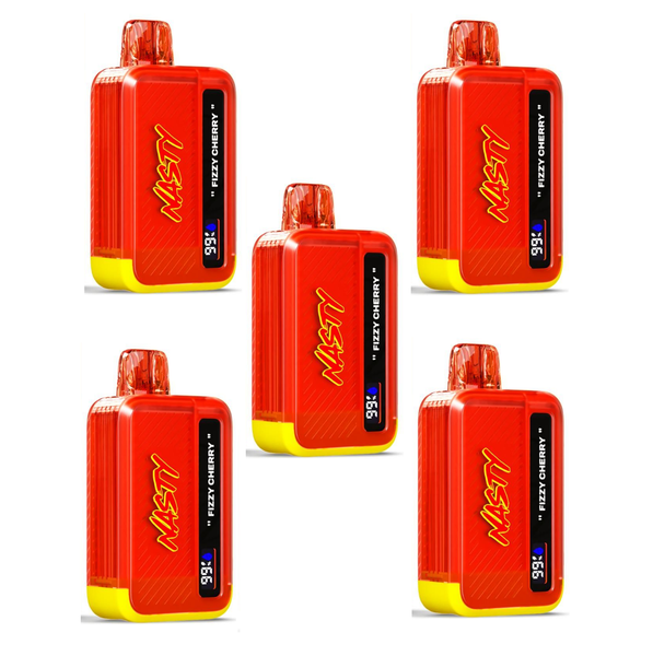 Nasty Disposable Rechargeable Vape 9000 puff - Fizzy Cherry 5 Pack