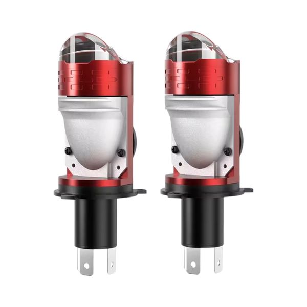 H4 LED Headlight Bulb With Mini Projector Lens - 18 000 Lumens 130W 3 Pin