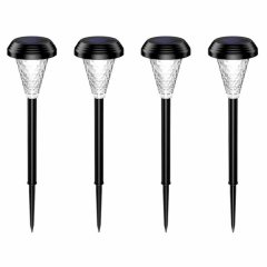 FocusLights Pack Of 4 8 Lumen Decorative Solar Powered Glass Light