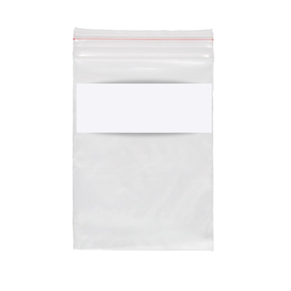 Zip Lock Bags - With Writable Strip - 100 Pieces - 100mm - W x 110mm - L