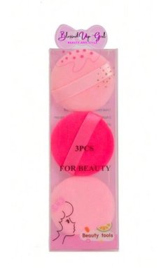 Blessed Up Girl ~ Set Of 3 Make Up Powder Puff Sponge