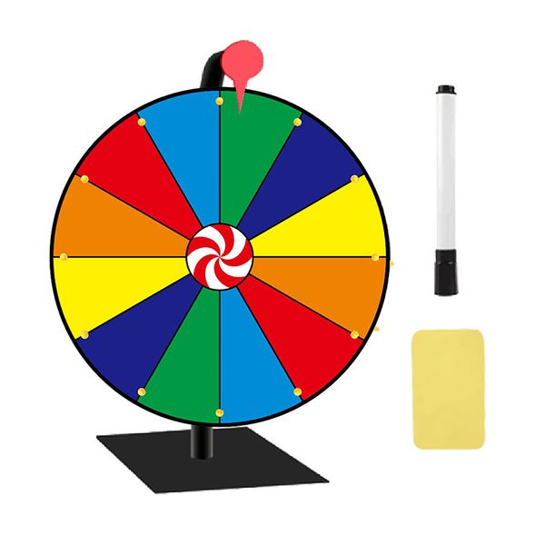 Tabletop Spinning Prize Wheel with Heavy Duty Base with 12Slots Prize Wheel