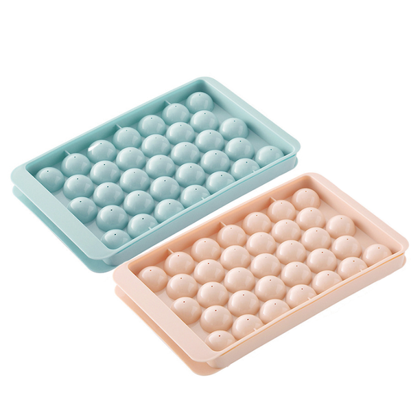 2Pieces FoodGrade Homemade IceCube Molds,Round With Lid,Round Ice Ball Mold