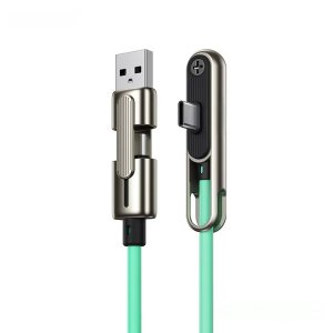 VOLPHOR 2in1 Fast Charge Cable,240W USB-A/C To Type-C,Built-In Phone Stand