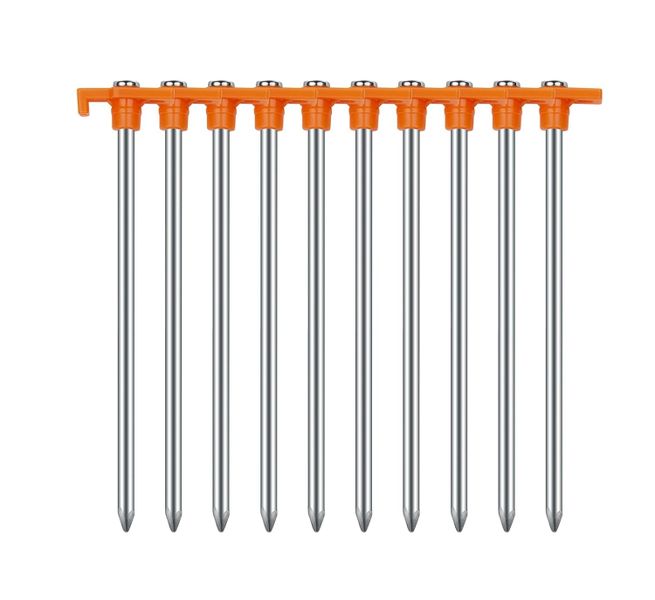 10 Pieces Tent Stakes, Camping Stakes,7.1Inch Non-Rust Metal Tent Pegs