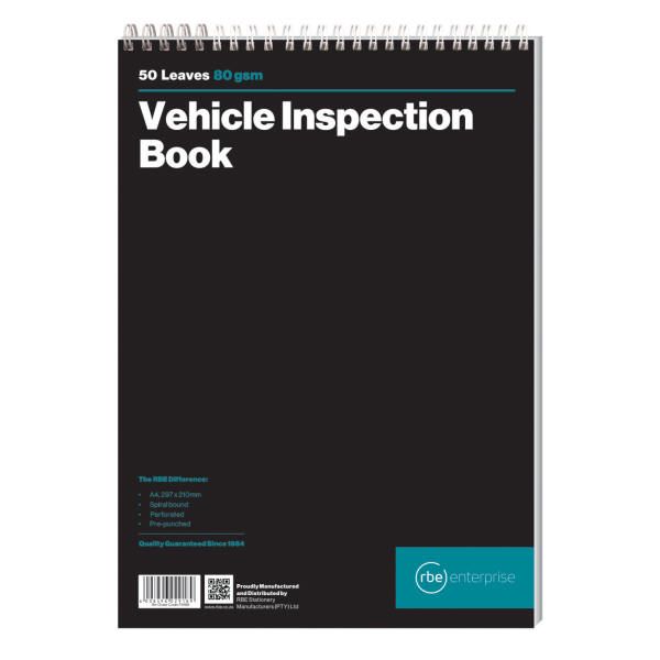 RBE Vehicle Inspection A4 Book - 3 Piece