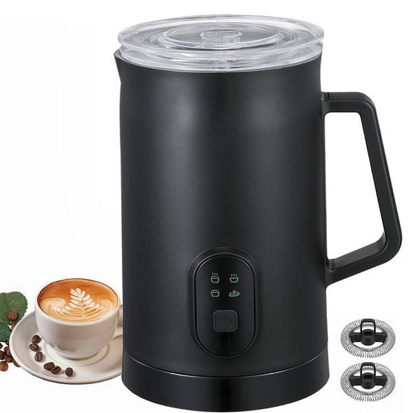 BezosMax 4-in-1 Electric Milk Frother, Automatic Warm &amp; Cold Foam Maker