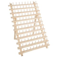 120 Spools Foldable Wooden Sewing Embroidery Thread Holder Rack Organizer