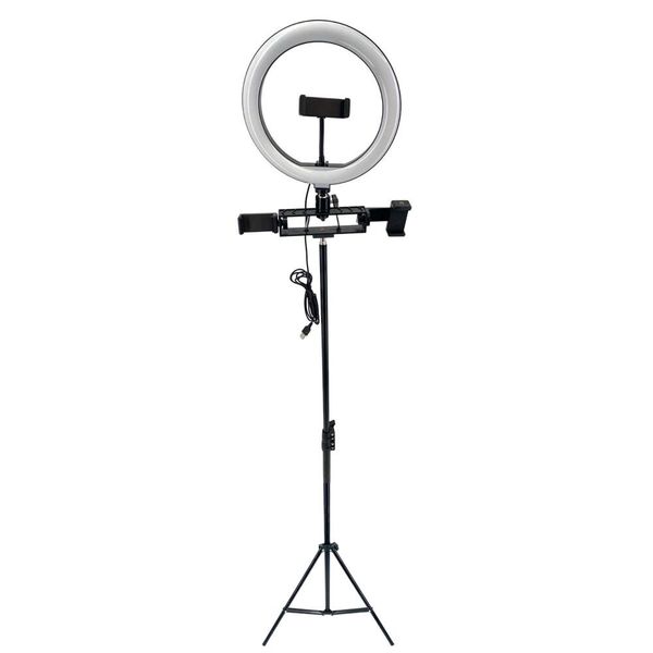 Professional 10 Inch Ring Light With 3 Phone Holders