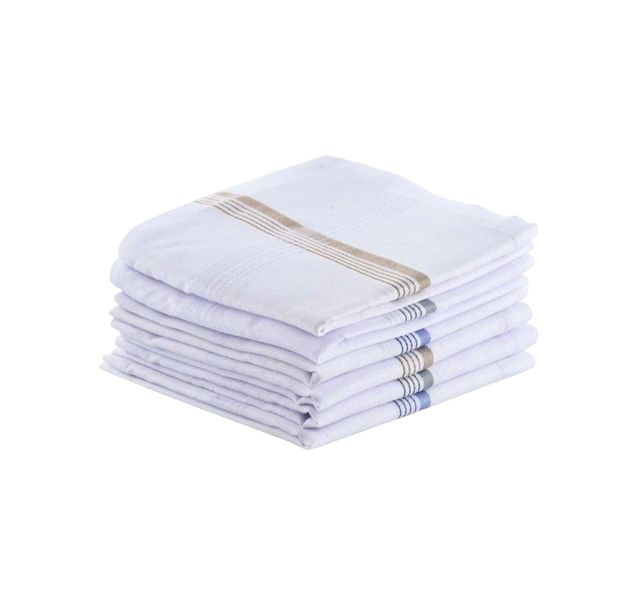 100% Cotton Handkerchiefs for Men - 6 Pack