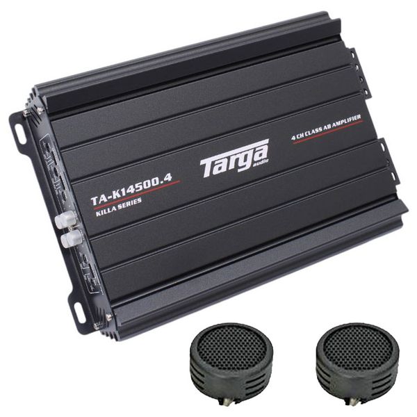 Targa TA-K14500.4 Killa Series 14500w 4 Channel Amplifier &amp; Evo Tweeters