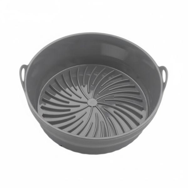 Round Silicone Air Fryer Liner 20cm Reusable Non Stick Cooking Basket