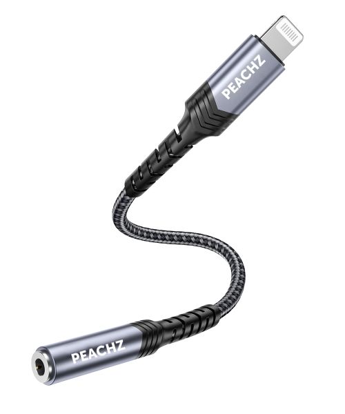 Peachz-iPhone Headphone Adapter Lightning to 3.5mm Jack iPhone Aux Adapter