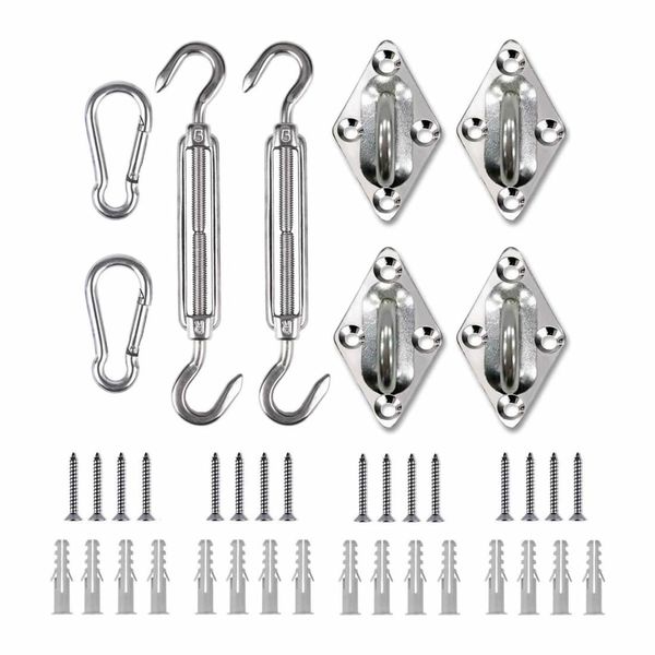 Shade Sail Hardware Kit,5 Inches 316 Marine Grade Shade Sail Installation