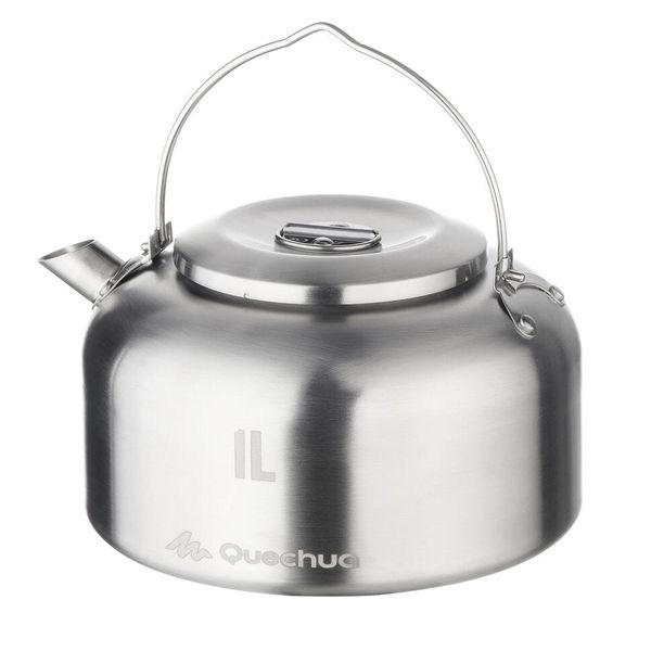 Quechua Mountain Hiking 500 Camping Kettle - Stainless Steel - 1 Litre