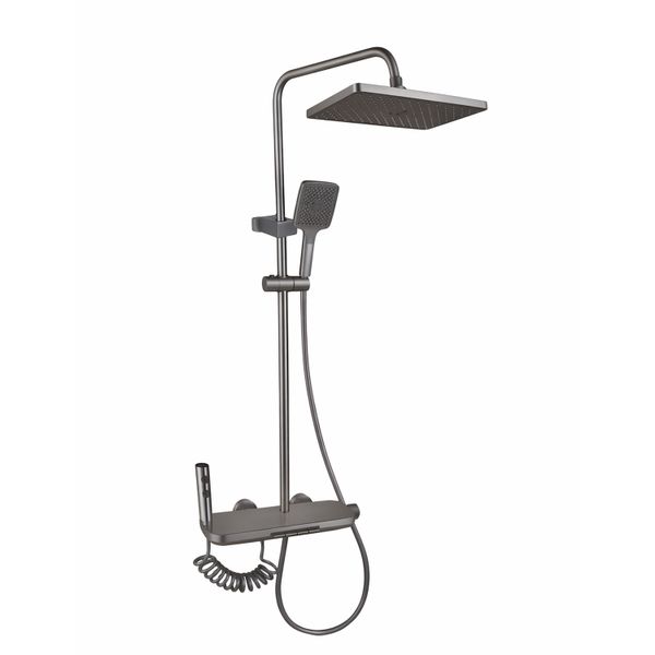 AiYi Multi-Function Shower Column Set Gunmetal Grey, Shower Set AY407-091