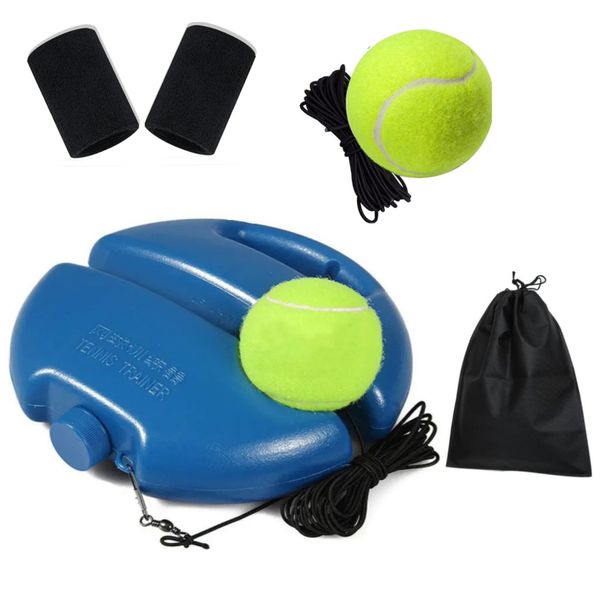 Tennis Trainer Rebound Ball and Baseboard, Wristbands, and Practice Bag