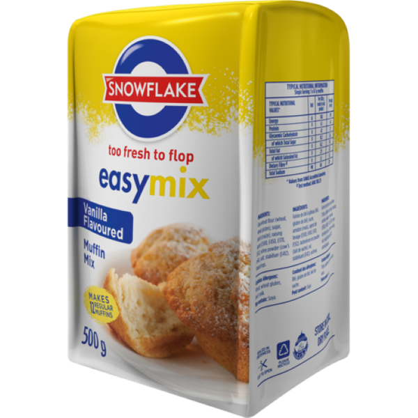Snowflake Easy Mix Vanilla Flavored Muffin Mix - 2x500g