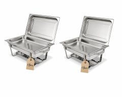 Ojees High Quality Stainless Steel Single Pan Chafing Dish -16L (Pack of 2)