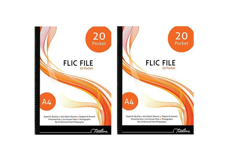 Treeline Flic File 20 Pocket - Pack of 2