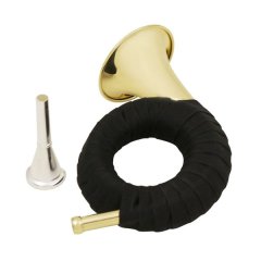 Bb Brass Hunting Horn, Carry Bag Included