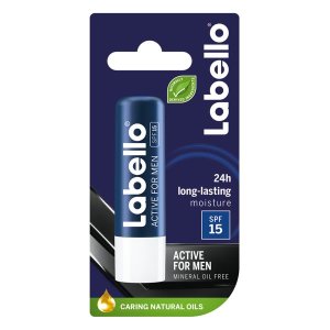 Labello Men Active 24h Moisture Caring Lip Balm, SPF15, 4.8g