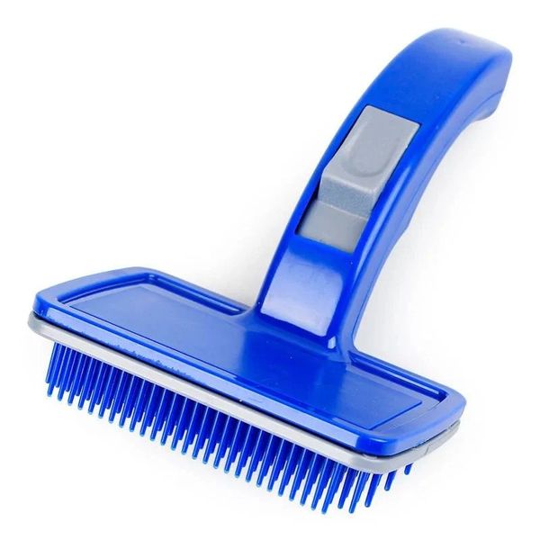 Pet Grooming Brush Easy Hair Removal Self Cleaning Dog Cat Slicker-Large