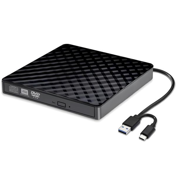 External CD DVD Drive for Laptop USB 3.0 USB C CD Burner
