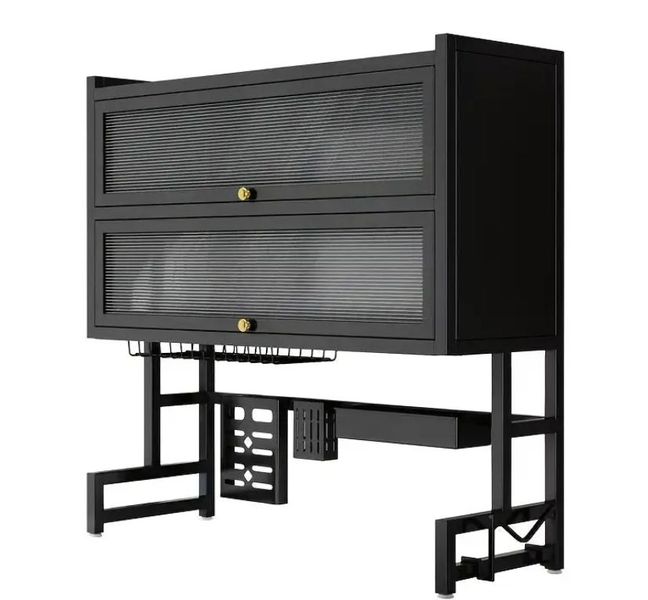 4 Tier Carbon Steel Over-Sink Kitchen Organizer for Cutlery