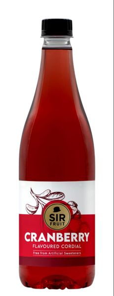 Sir Fruit Cranberry Cordial 750ml - Set of 2