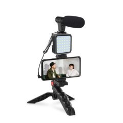 Shotgun ANV Microphone With Led Light And Tripod