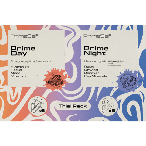 PrimeSelf Day &amp; Night Trial Pack - Energy &amp; Sleep Support - 12 Sachets