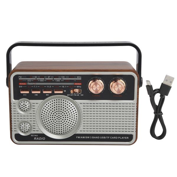 FM/AM/SW Radio Bluetooth Rechargeable USB Speaker for U Disk/Memory Card