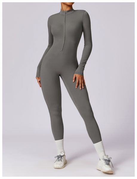 LemoWear Grey Longsleeve Jumpsuit