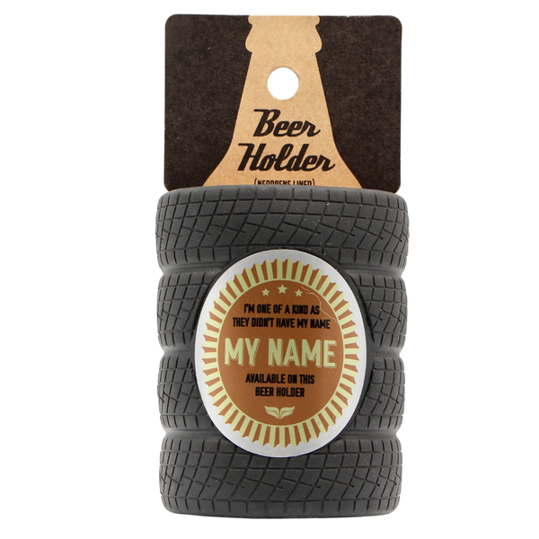Tyre Beer Holder - My Name