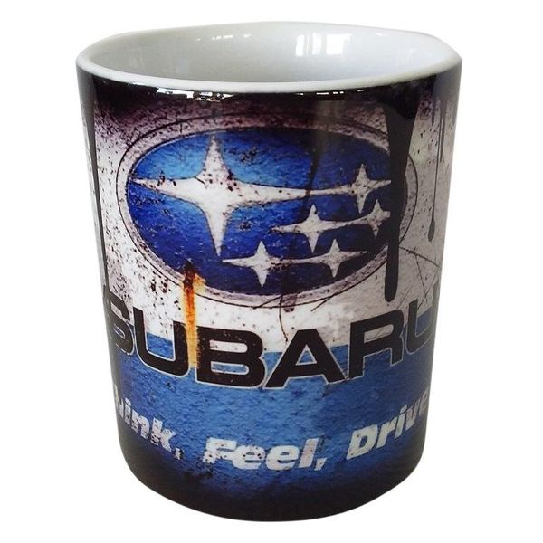 Vintage `Look` Oil Spillage - Coffee Mug - Subaru