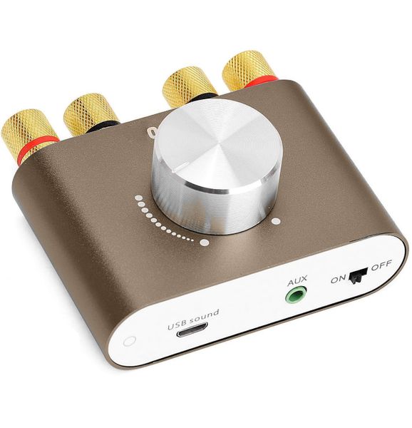 Mini Bluetooth 5.0 Power Amplifier, Stereo Hi-Fi Digital Amp 2.0 CH 50W×2