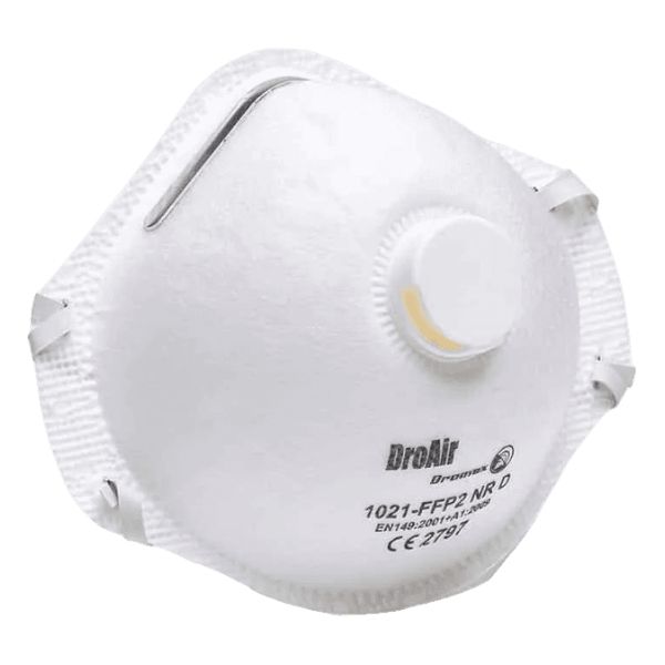Dromex - DroAir 1021 FFP2 Valved Moulded Disposable Masks