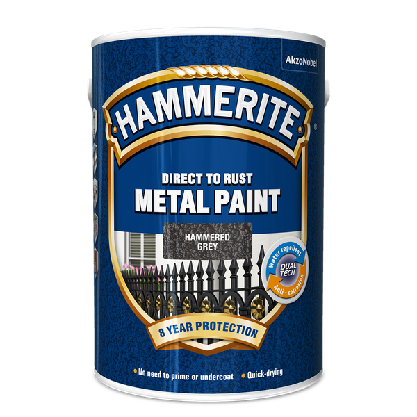 Hammerite Direct To Rust - Hammered Grey 500ml