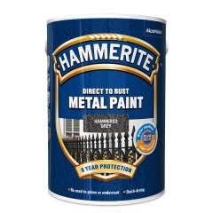 Hammerite Direct To Rust - Hammered Grey 5lt