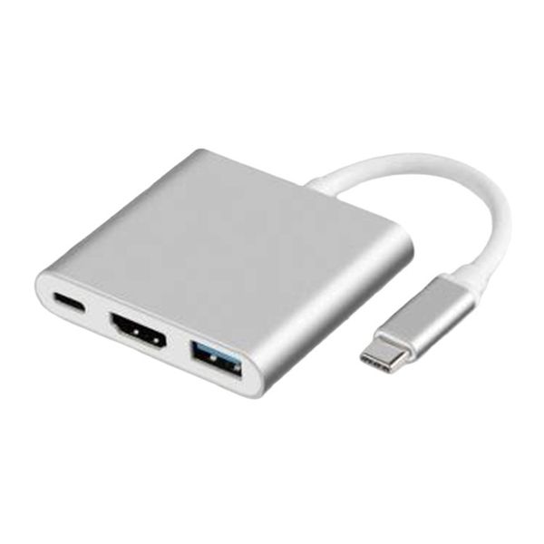 3-in-1 USB-C Hub with HDMI, USB 3.0 Compatible with MacBook